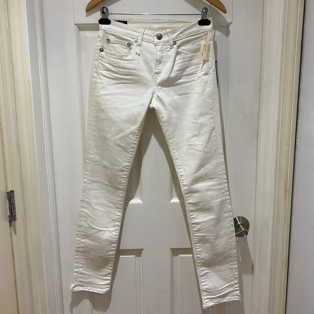 NWT R13 Alison Skinny Jeans in Garret White Size 26